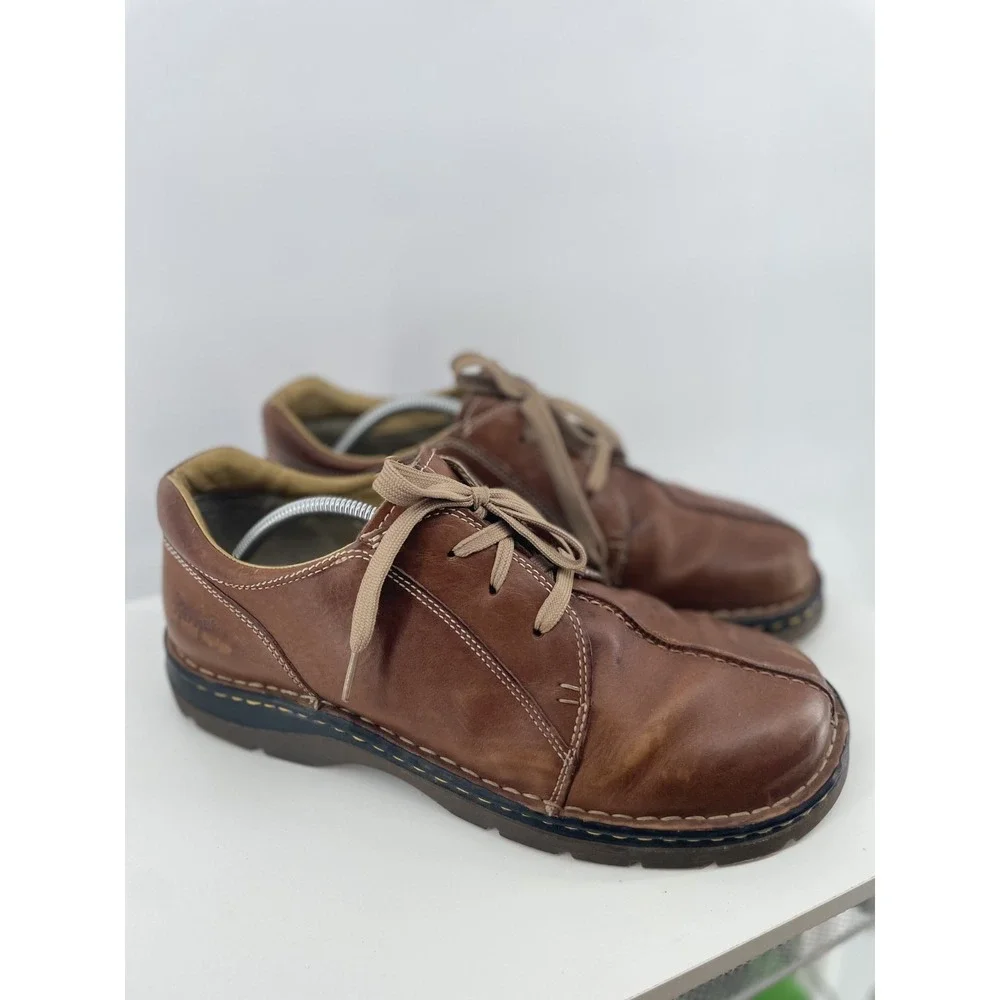 Dr Doc Martens Split Toe Oxfords Men 11 Brown Leather 90s‎ Grunge Shoes 11232